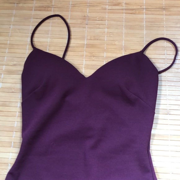 Burgundy wiggle dress mermaid dress F21 - Picture 3 of 7